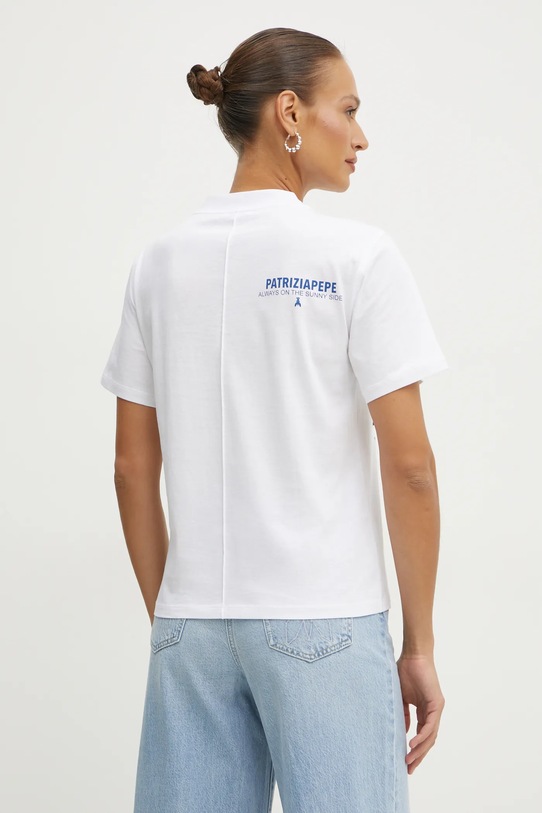 Îmbrăcăminte Patrizia Pepe tricou din bumbac 8M1687.J261 alb