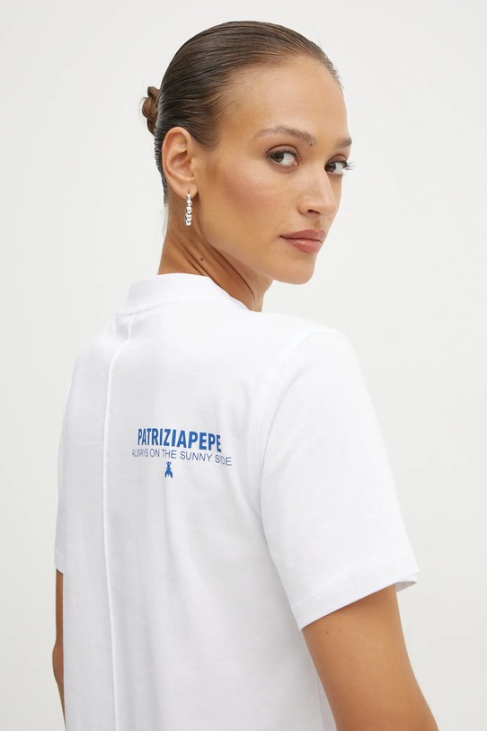 Patrizia Pepe tricou din bumbac alb 8M1687.J261