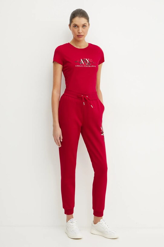 Armani Exchange tricou din bumbac XW000315.AF10364 rosu SS25