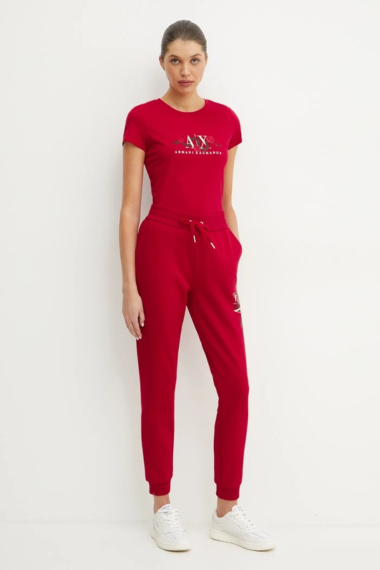 Armani Exchange t-shirt bawełniany XW000315.AF10364 czerwony SS25