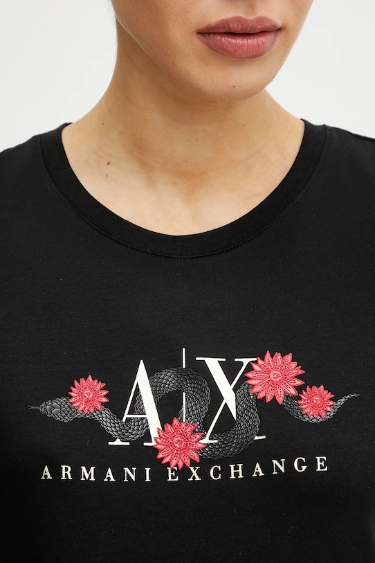 Armani Exchange t-shirt in cotone XW000315.AF10364 nero