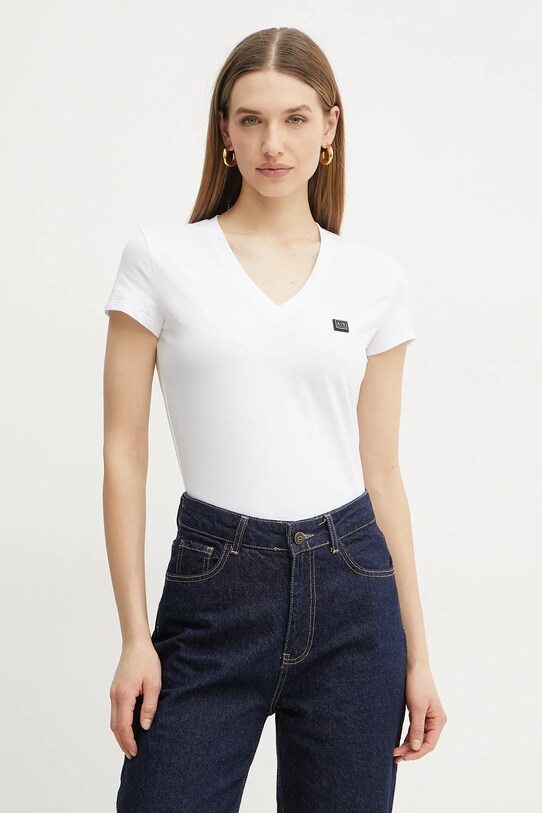Tričko Armani Exchange jednofarebný biela XW000105.AF11929