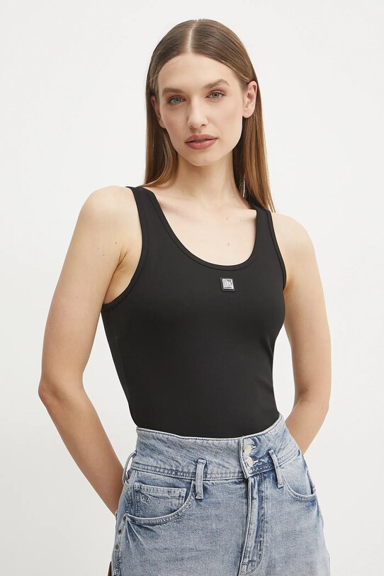 Armani Exchange top imprimeu negru XW000090.AF10805