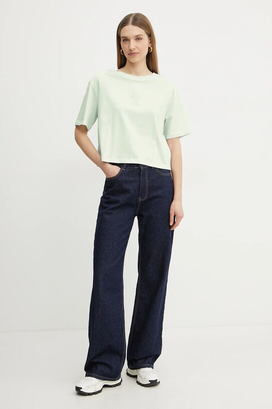 Armani Exchange pamut póló XW000102.AF10359 zöld SS25