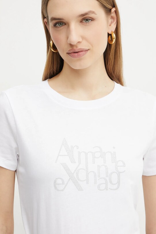 Armani Exchange pamut póló fehér XW000109.AF10359