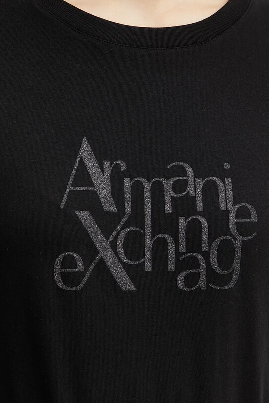 Armani Exchange pamut póló XW000109.AF10359 fekete