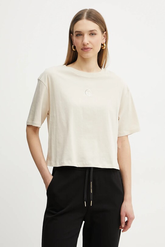 Armani Exchange pamut póló pamut bézs XW000321.AF10356