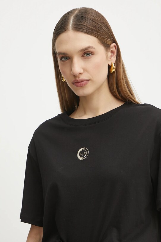 Armani Exchange pamut póló fekete XW000321.AF10356
