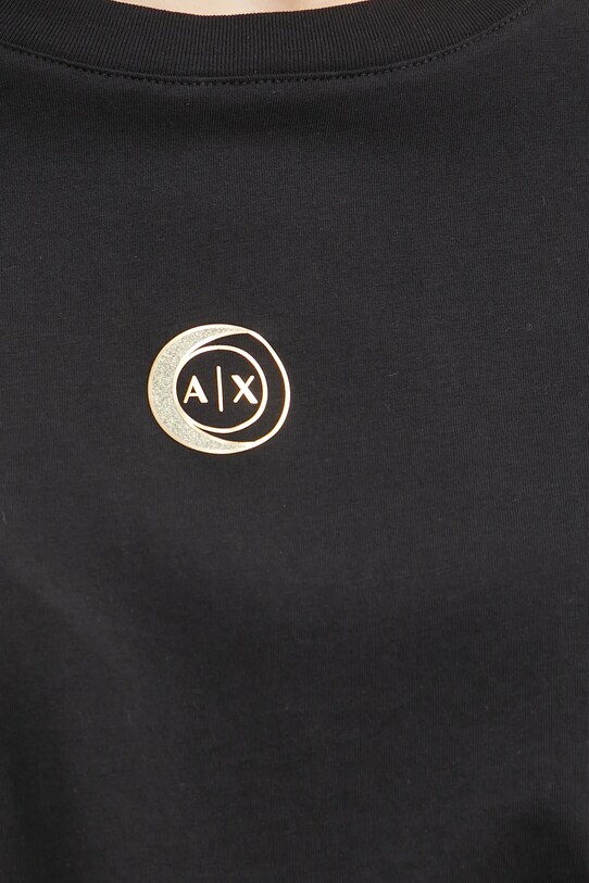 Armani Exchange pamut póló XW000321.AF10356 fekete