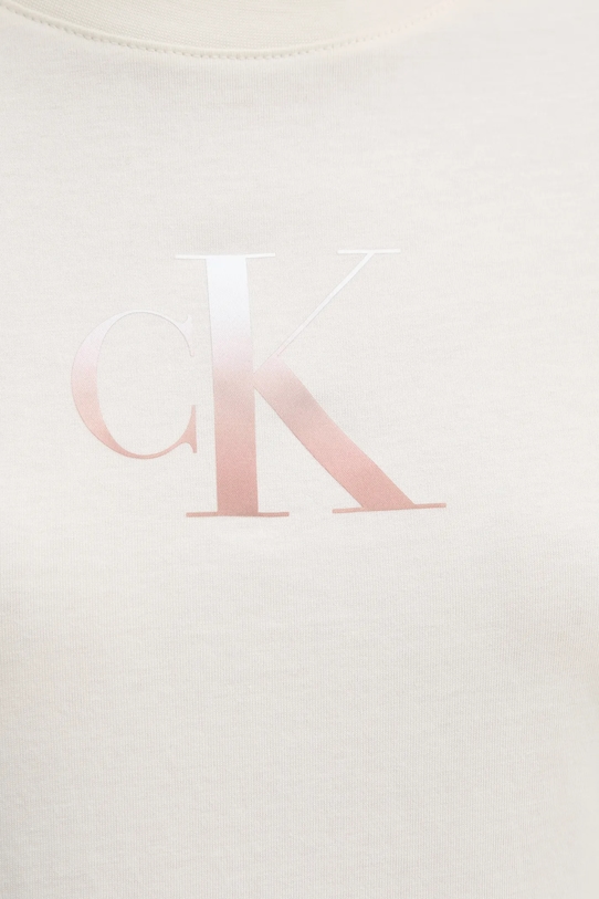 Хлопковая футболка Calvin Klein Jeans J20J224982 бежевый