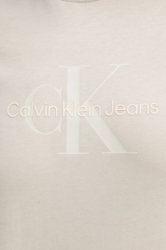 Хлопковая футболка Calvin Klein Jeans J20J224983 бежевый