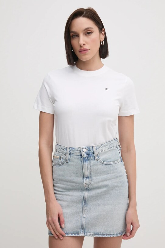 Îmbrăcăminte Calvin Klein Jeans tricou din bumbac J20J224986 bej