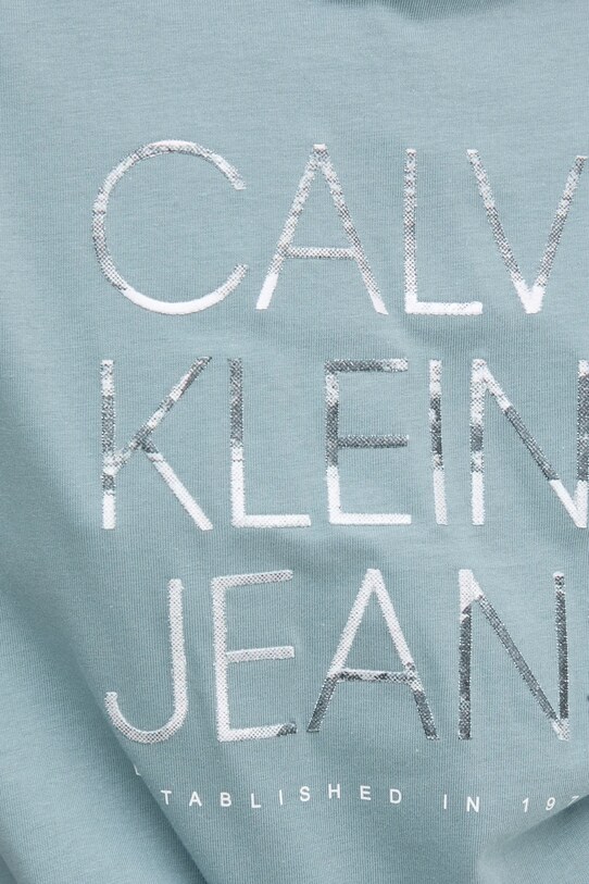 Хлопковая футболка Calvin Klein Jeans J20J224987 серый