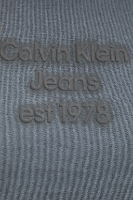 Хлопковая футболка Calvin Klein Jeans J20J224988 серый