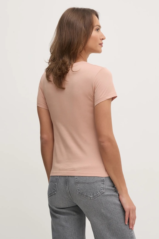 Odzież Calvin Klein Jeans t-shirt bawełniany J20J224990 pomarańczowy