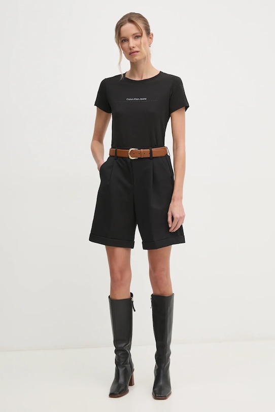 Бавовняна футболка Calvin Klein Jeans J20J224990 чорний SS25