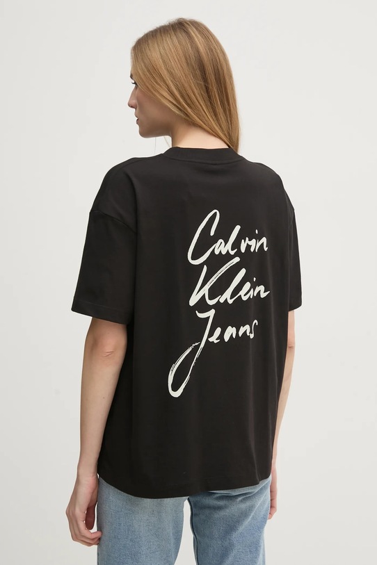 Calvin Klein Jeans t-shirt in cotone rilassato nero J20J225113