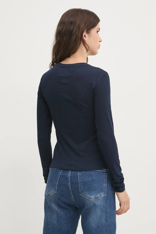 Одежда Хлопковый лонгслив Tommy Jeans DW0DW19434 тёмно-синий