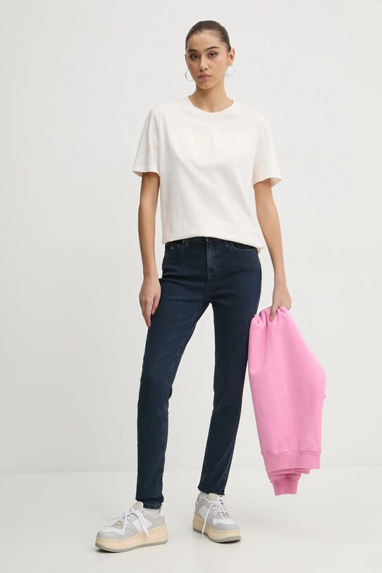 Tommy Jeans t-shirt DW0DW19444 beżowy SS25