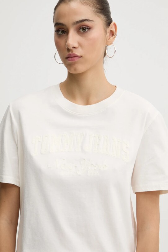 Tommy Jeans t-shirt beżowy DW0DW19444