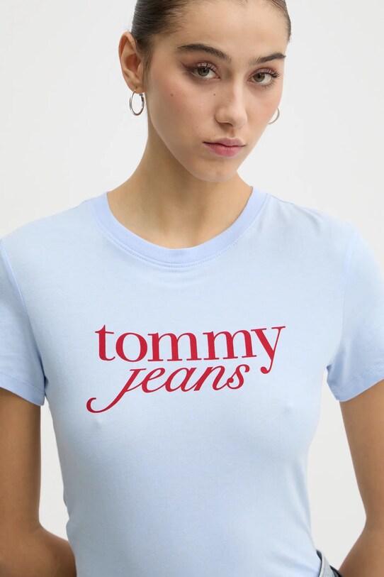Tommy Jeans tricou din bumbac albastru DW0DW19447