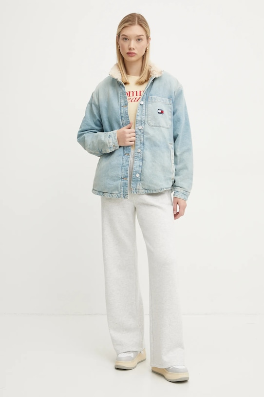 Tommy Jeans t-shirt bawełniany DW0DW19447 żółty SS25