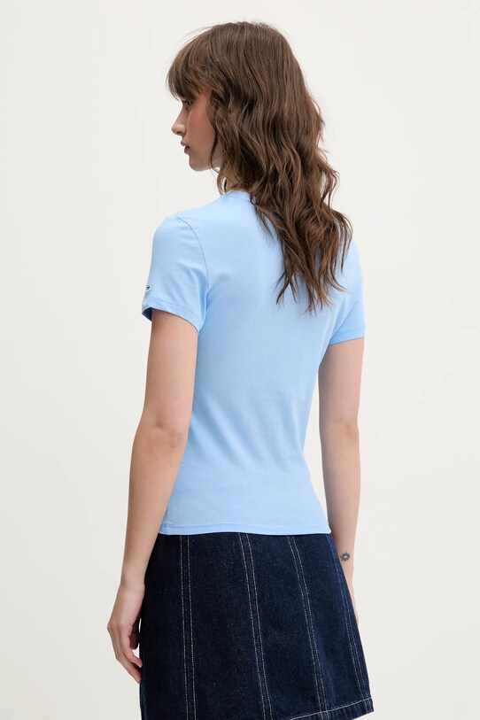 Îmbrăcăminte Tommy Jeans tricou din bumbac DW0DW19447 albastru