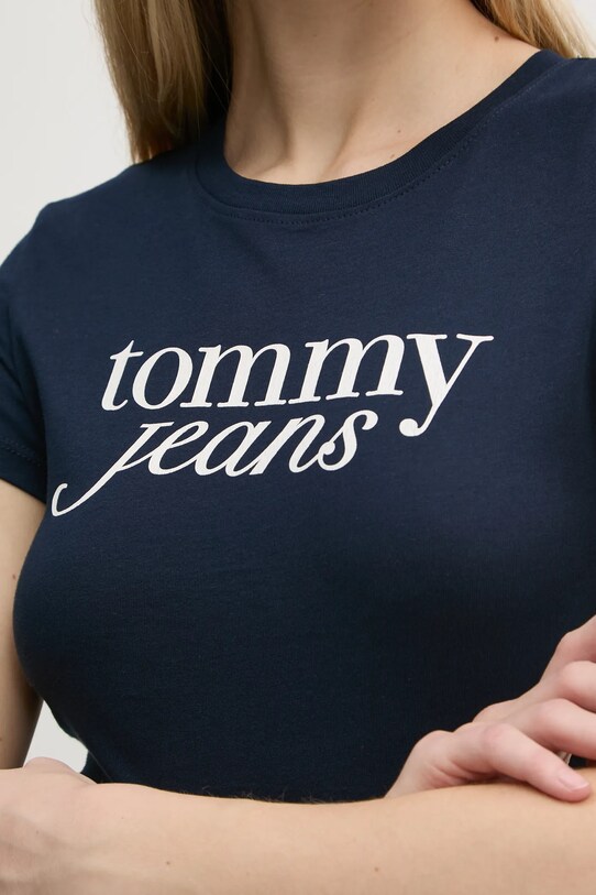 Tommy Jeans t-shirt bawełniany granatowy DW0DW19447