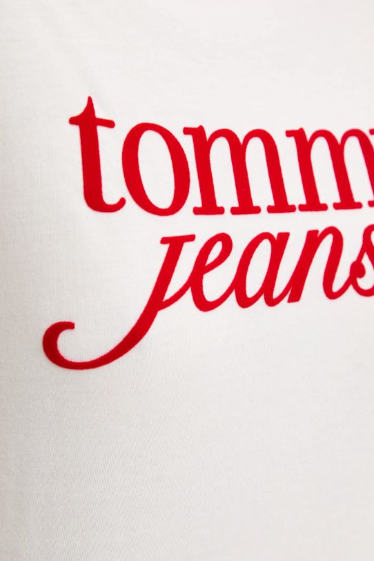 Bavlněné tričko Tommy Jeans DW0DW19449 béžová