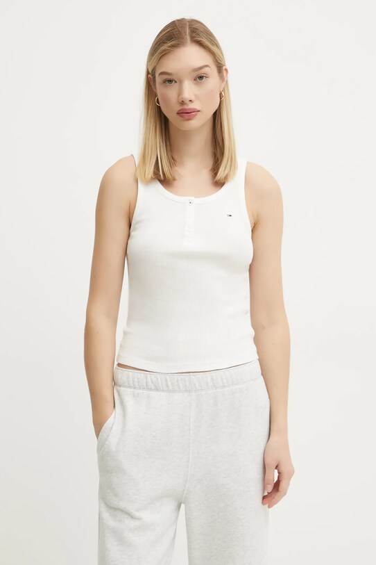 Топ Tommy Jeans хлопок белый DW0DW19492