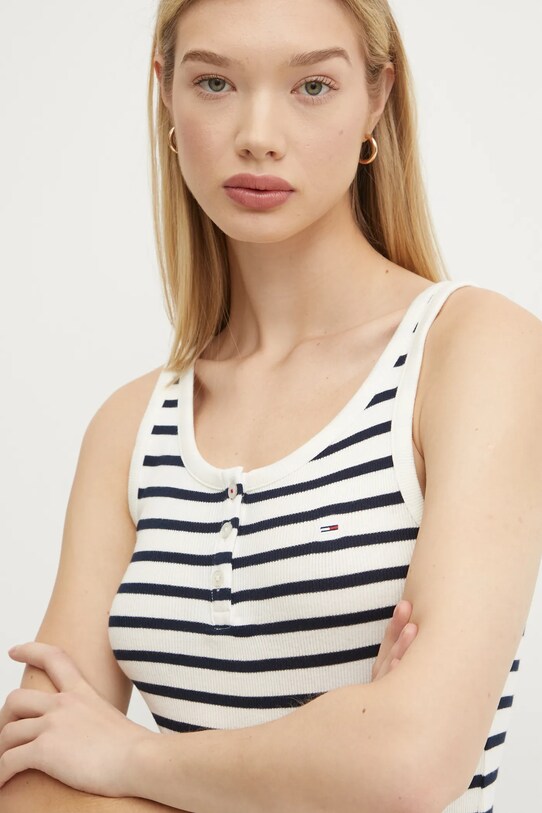 Топ Tommy Jeans тъмносин DW0DW19492