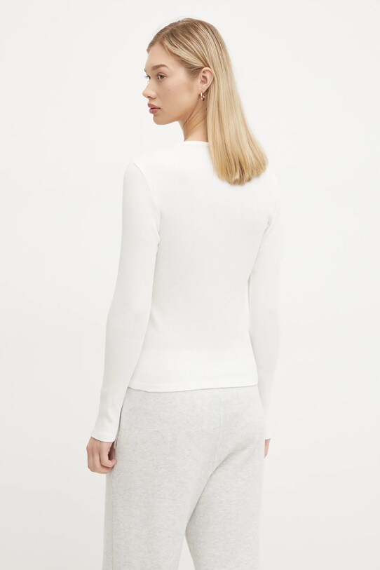 Odzież Tommy Jeans longsleeve bawełniany DW0DW19501 biały