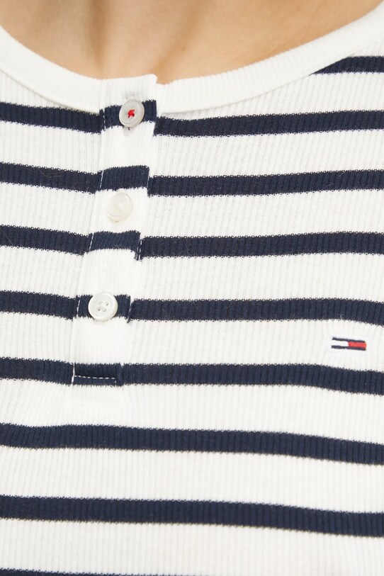 Хлопковый лонгслив Tommy Jeans DW0DW19501 тёмно-синий