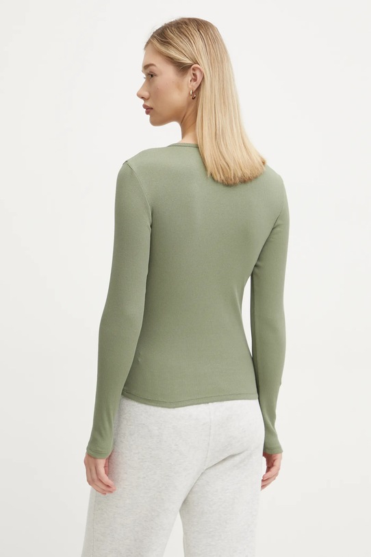 Odzież Tommy Jeans longsleeve bawełniany DW0DW19501 zielony