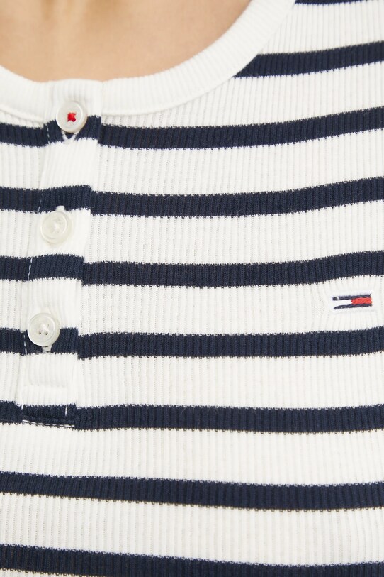 Хлопковая футболка Tommy Jeans белый DW0DW19502