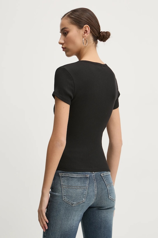 Îmbrăcăminte Tommy Jeans tricou din bumbac DW0DW19502 negru