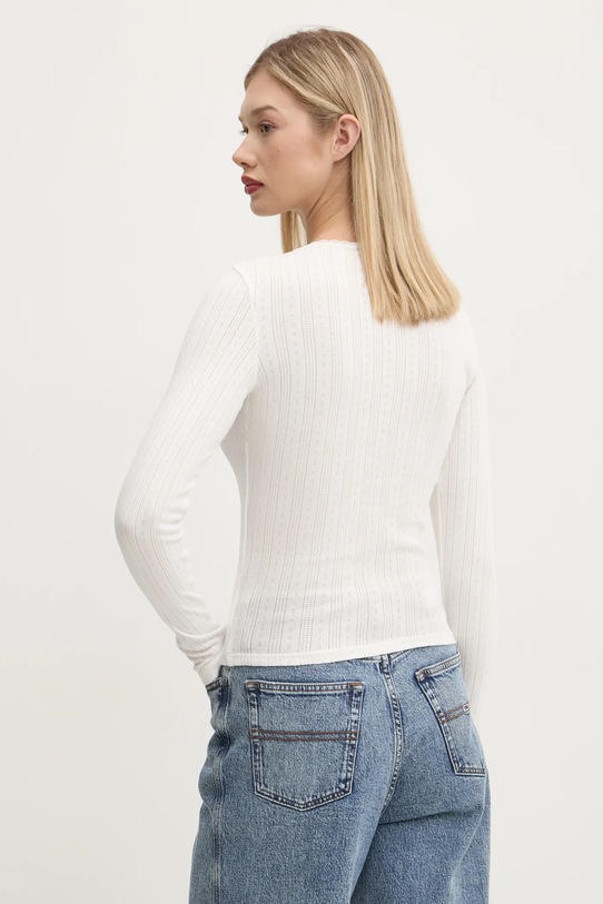 Одяг Бавовняний лонгслів Tommy Jeans DW0DW19503 білий