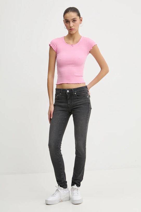 Tommy Jeans t-shirt DW0DW19504 różowy SS25