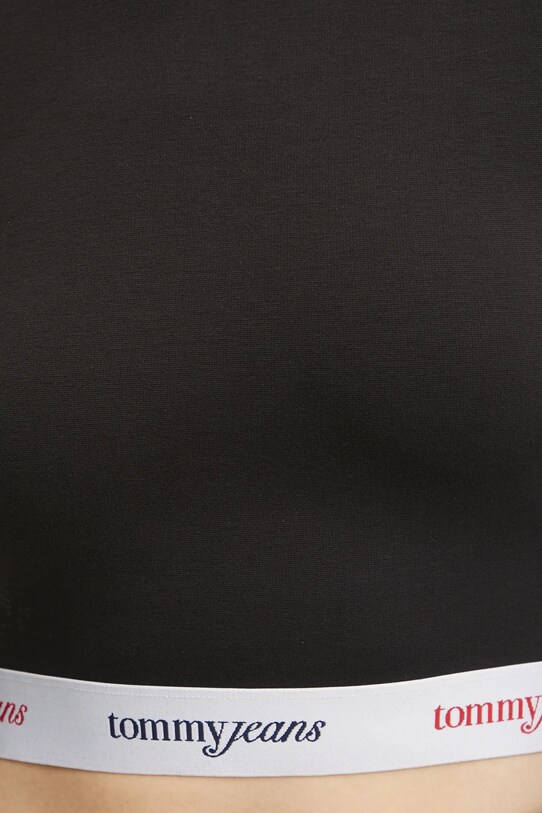 Tričko s dlouhým rukávem Tommy Jeans černá DW0DW19510