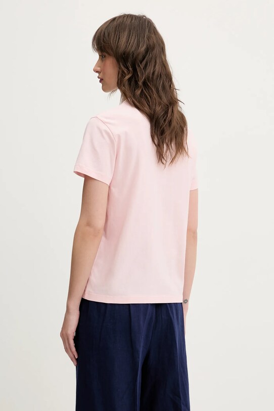 Хлопковая футболка Tommy Jeans DW0DW20153 розовый SS25