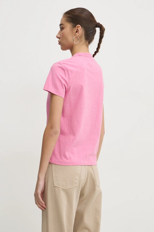 Odzież Tommy Jeans t-shirt bawełniany DW0DW20153 różowy