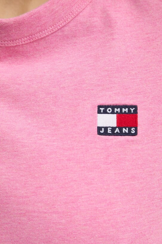 Tommy Jeans t-shirt bawełniany DW0DW20153 różowy