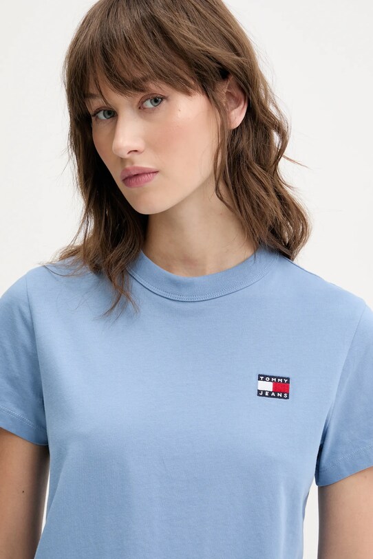 Îmbrăcăminte Tommy Jeans tricou din bumbac DW0DW20153 albastru