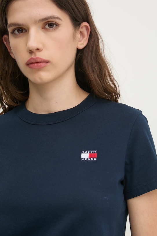 Îmbrăcăminte Tommy Jeans tricou din bumbac DW0DW20153 bleumarin