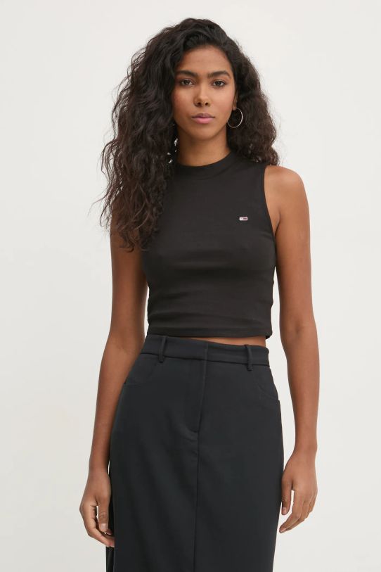 Tommy Jeans top fekete DW0DW20177