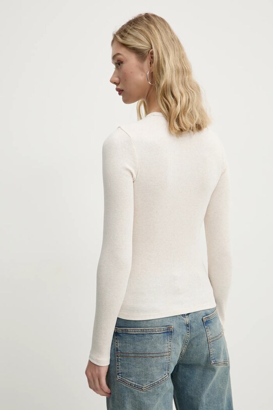 Oblečení Tričko s dlouhým rukávem Tommy Jeans DW0DW20178 béžová
