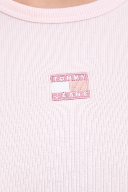 Tommy Jeans longsleeve DW0DW20178 różowy