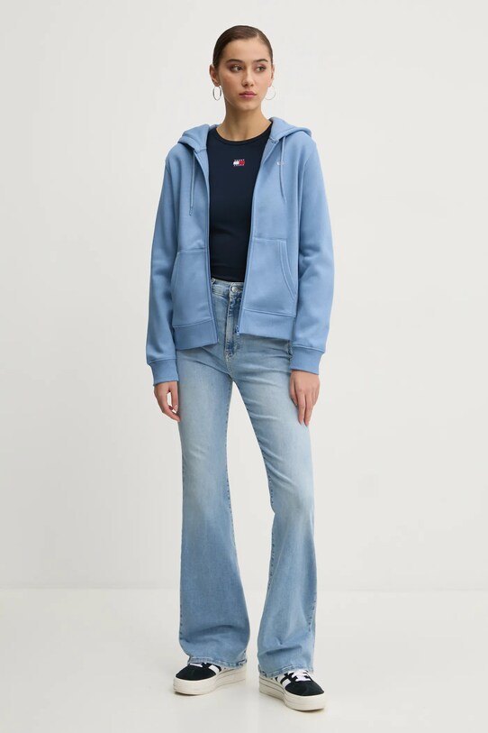 Tommy Jeans longsleeve DW0DW20178 bleumarin SS25