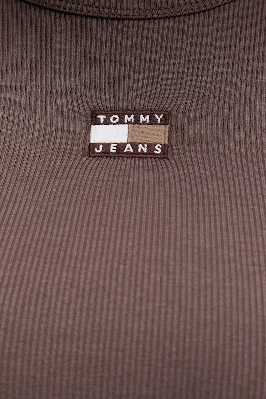 Μακρυμάνικο Tommy Jeans DW0DW20178 καφέ