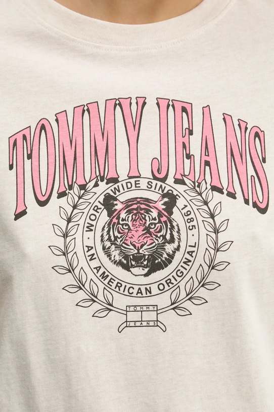 Tommy Jeans tricou din bumbac DW0DW20212 bej